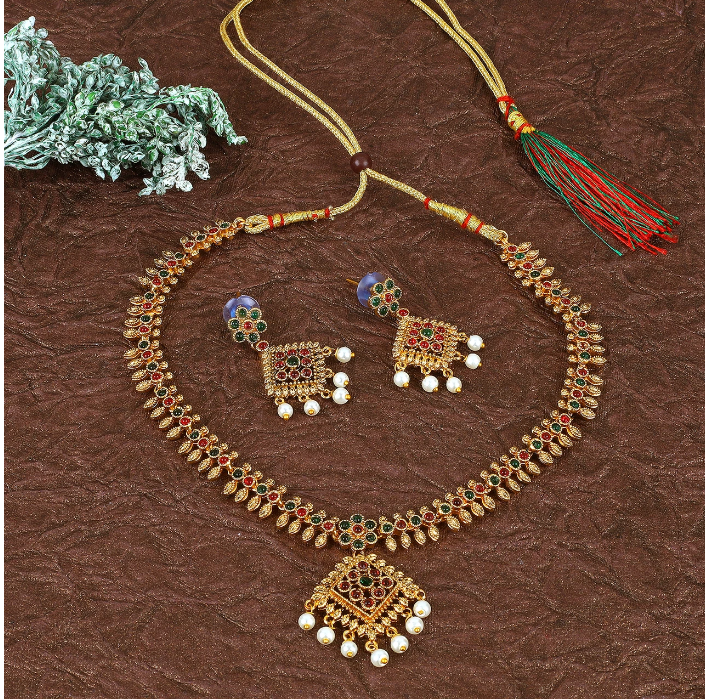Zinc, Alloy Gold-plated Multicolor, Ruby Red Jewel Set